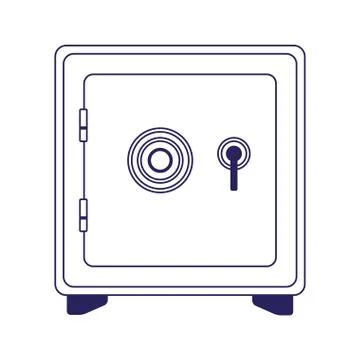 Strong box icon, flat design Stock Illustration