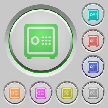 Strong box push buttons 스톡 일러스트