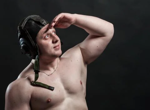 Strong brutal man Stock Photos