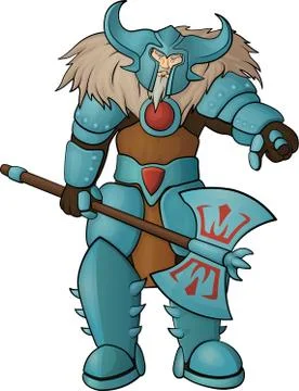 Strong cartoon viking Stock Illustration