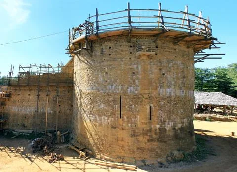 Strong castle in construction Stock Photos