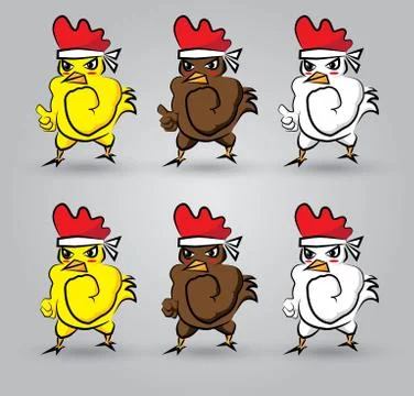 Strong chicken Stock Illustration