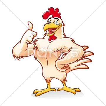 Strong chicken Stock Illustration