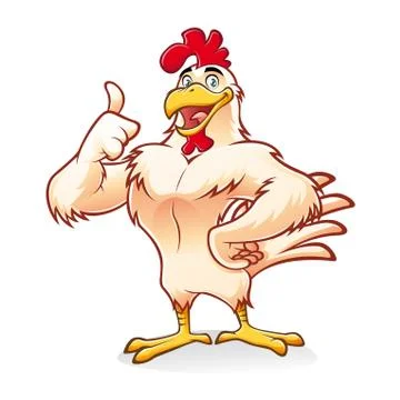 Strong chicken Stock Illustration