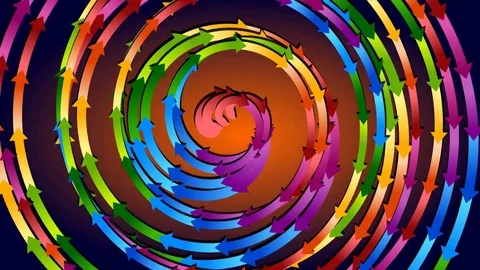Strong colored spirals fast rotating Stock Footage 73988590