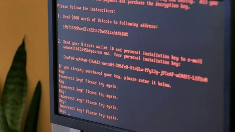 Strong computer virus Petya A Stock Footage 77404462