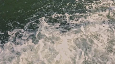 Strong current of river water. Flow of water over stones in a river. Stock Footage 331375446