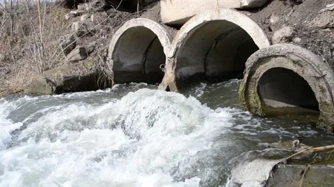 Strong current at a small river Stock Footage 51879757