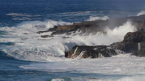 Strong Currents, Tenerife (Landscape) Stock Footage 34275957