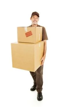Strong Delivery Man Stock Photos