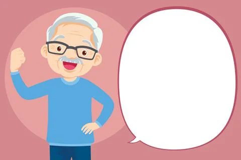 Strong elderly man Surrounded by Immunity Stock Illustration