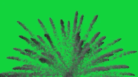 Strong explosion on the green screen Stock Footage 148901726