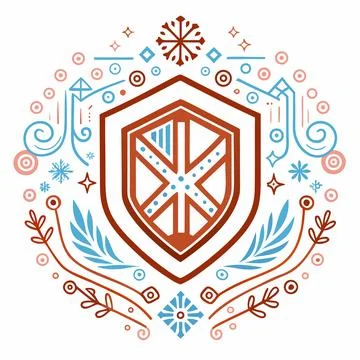 Strong Geometric Shield Logo Mark for Security Branding Stock Illustration