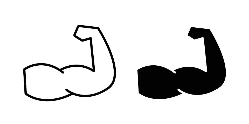 Strong hand icon bundle for website design projects Stock Illustration