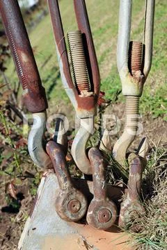 Strong hook and shackle Stock Photos