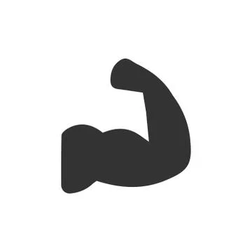 Strong icon flat Stock Illustration