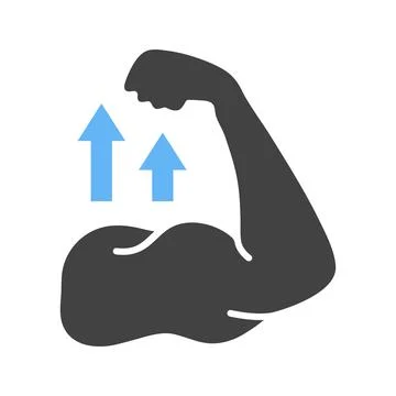 Strong icon vector image. Stock Illustration
