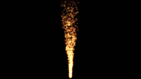 A strong jet of flame strikes from the bottom up against the background of a Stock Footage 150374155