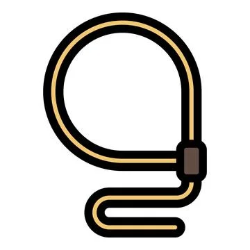 Strong lasso icon vector flat Stock Illustration
