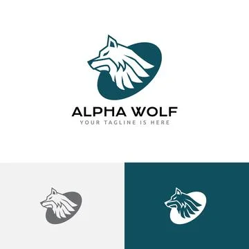 Strong Leader Alpha Wolf Head Wild Wildlife Logo Stock Illustration