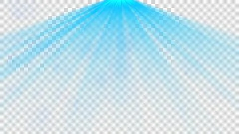 Strong light shining from above, light effect Ilustração Stock