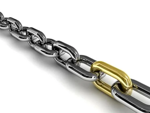 Strong link. Concept 3D illustration. Stock Illustration