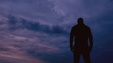 Strong Man up the hands Stock Footage 76450062