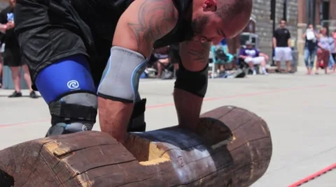 Strong Man Lift Low angle Stock-Footage 68798470
