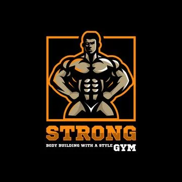 Strong Man Logo Stock Illustration