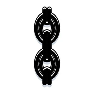 Strong metal chain representing connection and security Stock Illustration