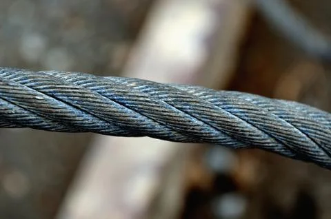 Strong metal wire closeup Foto stock