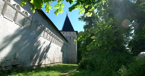 Strong monastery walls Stock Footage 77730198