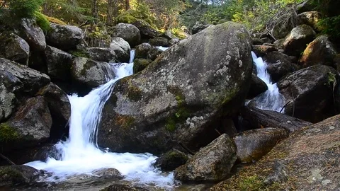 Strong mountain stream Stock Footage 82272343