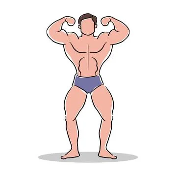 Strong Muscle Man Vector Illustrazione stock