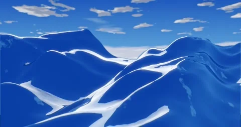 Strong ocean waves with clear sky and sun rays on blue water Stock Footage 201594287