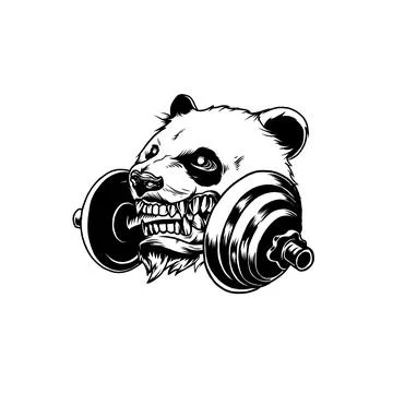 Strong panda Stock Illustration