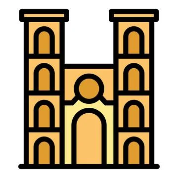Strong paris house icon vector flat Stock Illustration