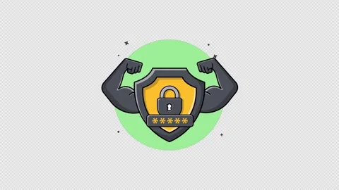 Strong Password. Cyber Security Concept Animation Video - Transparent Stock Footage 283660096