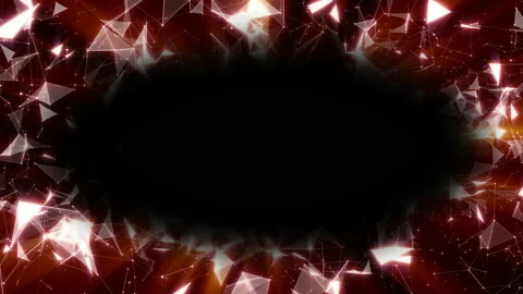 Strong radiance. Network operation. A shining frame of lines, dots and triangles Stock Footage 92890307