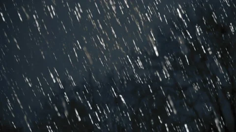 Strong rain at night Stock Footage 87341982