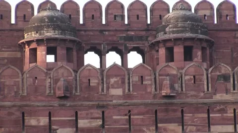 The strong red to Agra in India Stock Footage 52196515