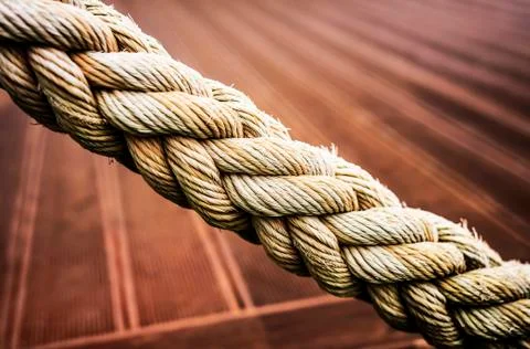 Strong rope with vibrant background Stock Photos