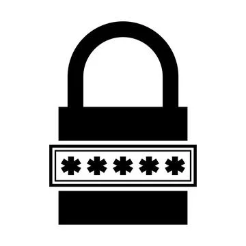 Strong, Secure Password Padlock Icon Stock-Illustration