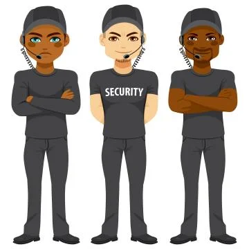 Strong Security Team Stock Illustration