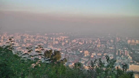 Strong smog in Chile Video stock 53203221