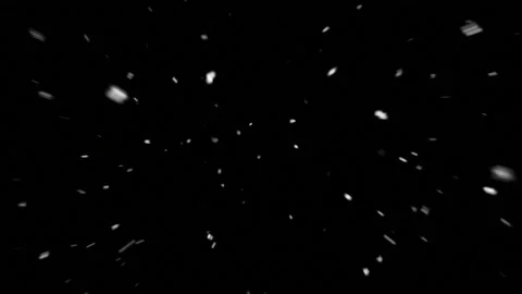 Strong snow blizzard on a black background, animation Stock Footage 167429206