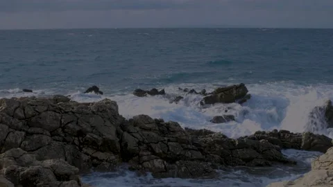 Strong south wind at sea Stock Footage 144467973