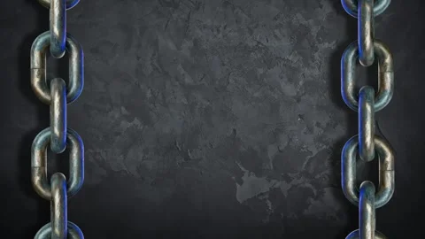 Strong Steel Chain Loop Background Power Strength Concept Stock Footage 332666898