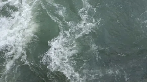 Strong stream of the river Stock Footage 107784632