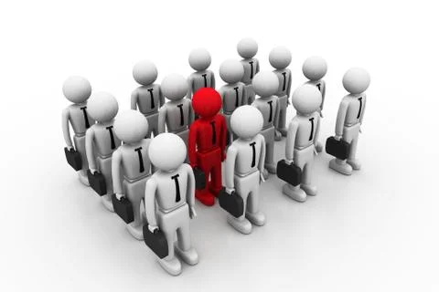 Strong team with leader Stock Illustration